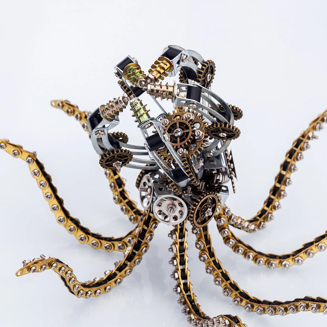 Puzzloria | DIY 3D Metal Steampunk Galaxy Craft Puzzle Mechanical Octopus with Desk Lamp Model-1060PCS