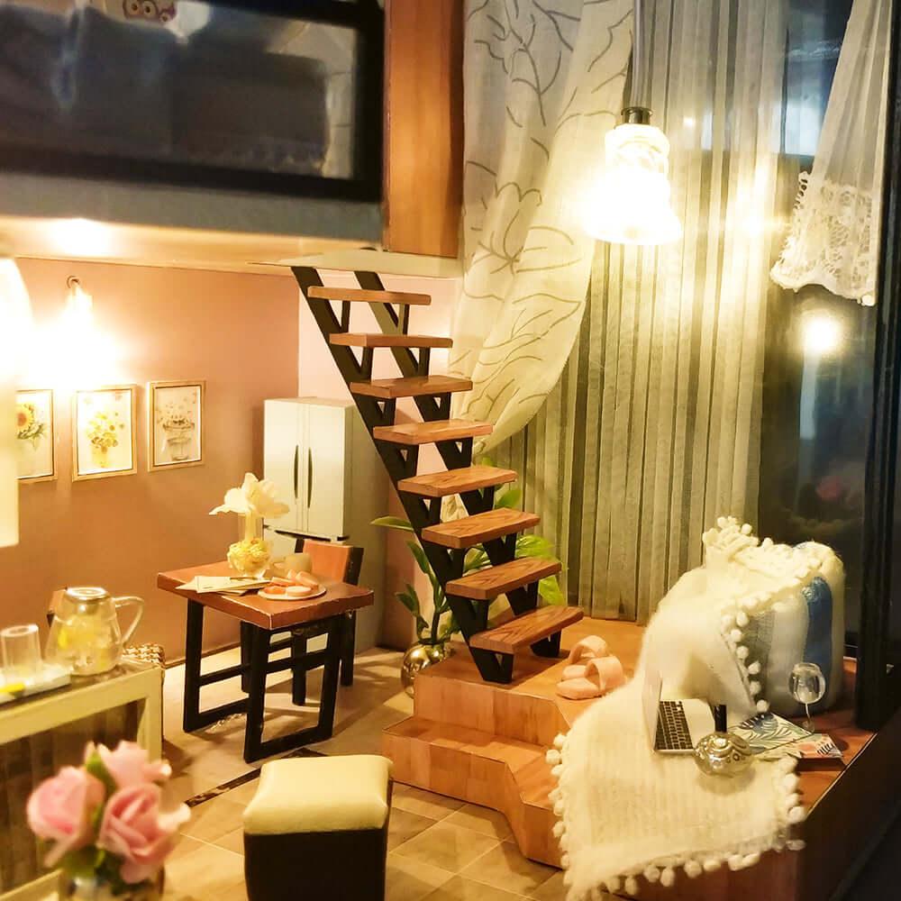 wooden miniature house kit gift for women adult hobbyists christmas birthday housewarming gift cozy lifestyle decor