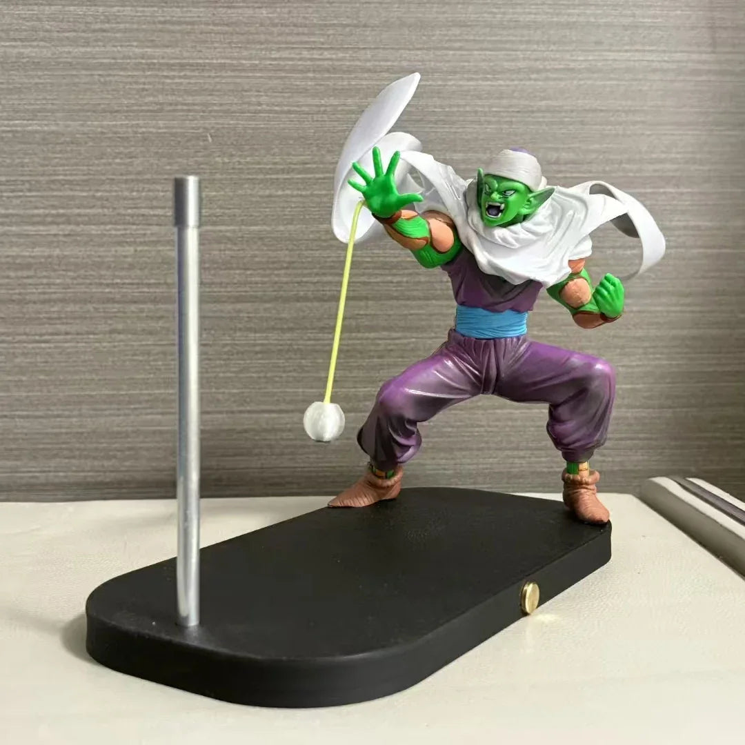piccolo statue with glowing blue energy beam, dragon ball z magnetic light collectible for desk or gaming room decor