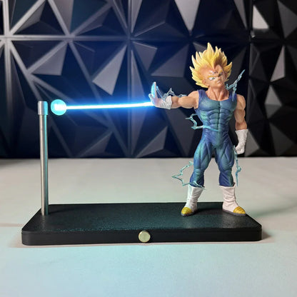 vegeta dragon ball z LED figurine final flash magnetic beam blue glow anime collectible hero – Vegeta, Vegeta + Half Body Statue