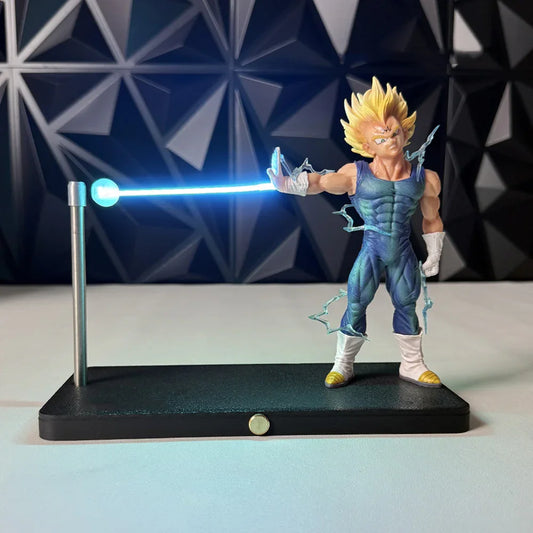 vegeta dragon ball z LED figurine final flash magnetic beam blue glow anime collectible hero – Vegeta, Vegeta + Half Body Statue