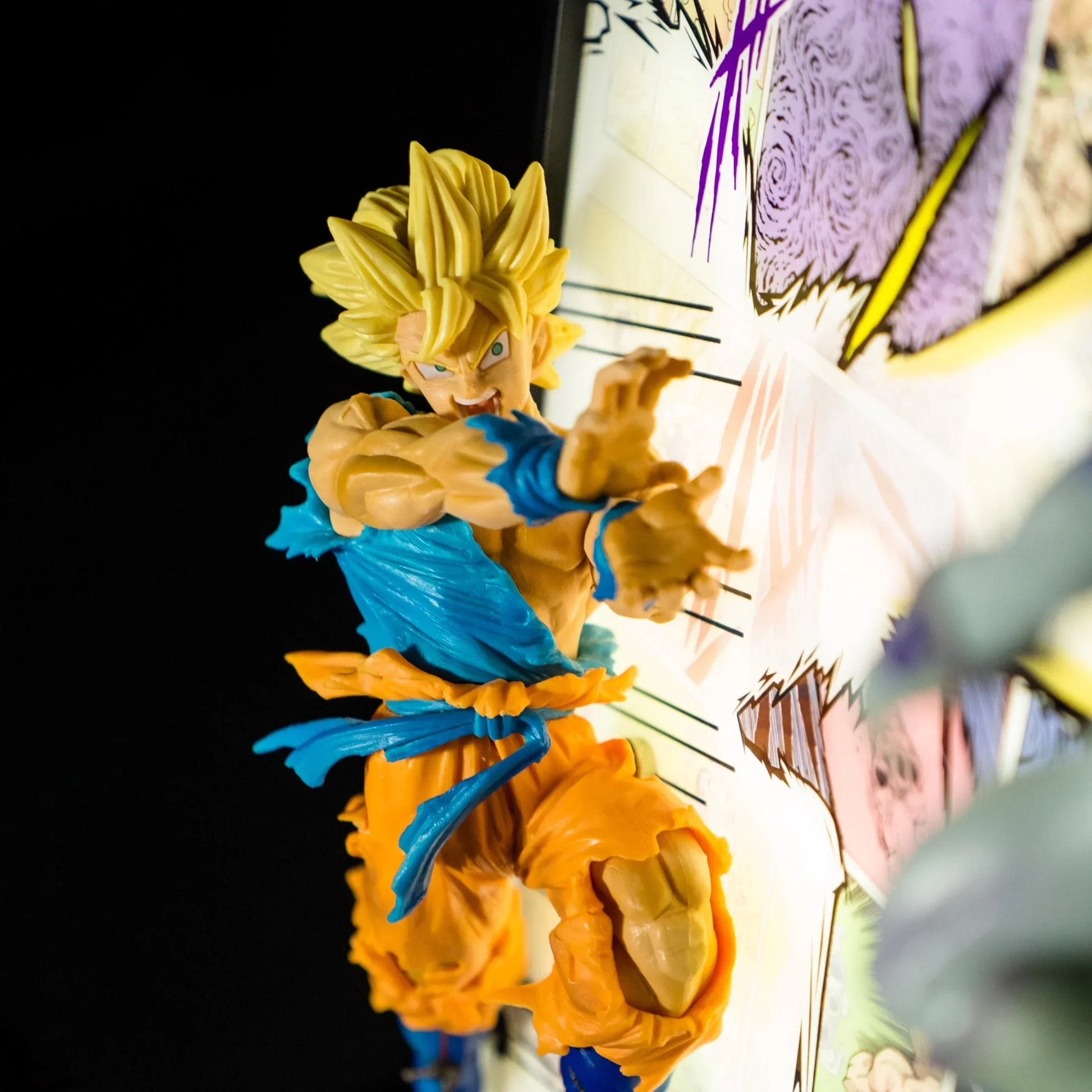 dbz 3d led night light frame namek battle scene wall mountable accent lamp anime room decor birthday christmas gift