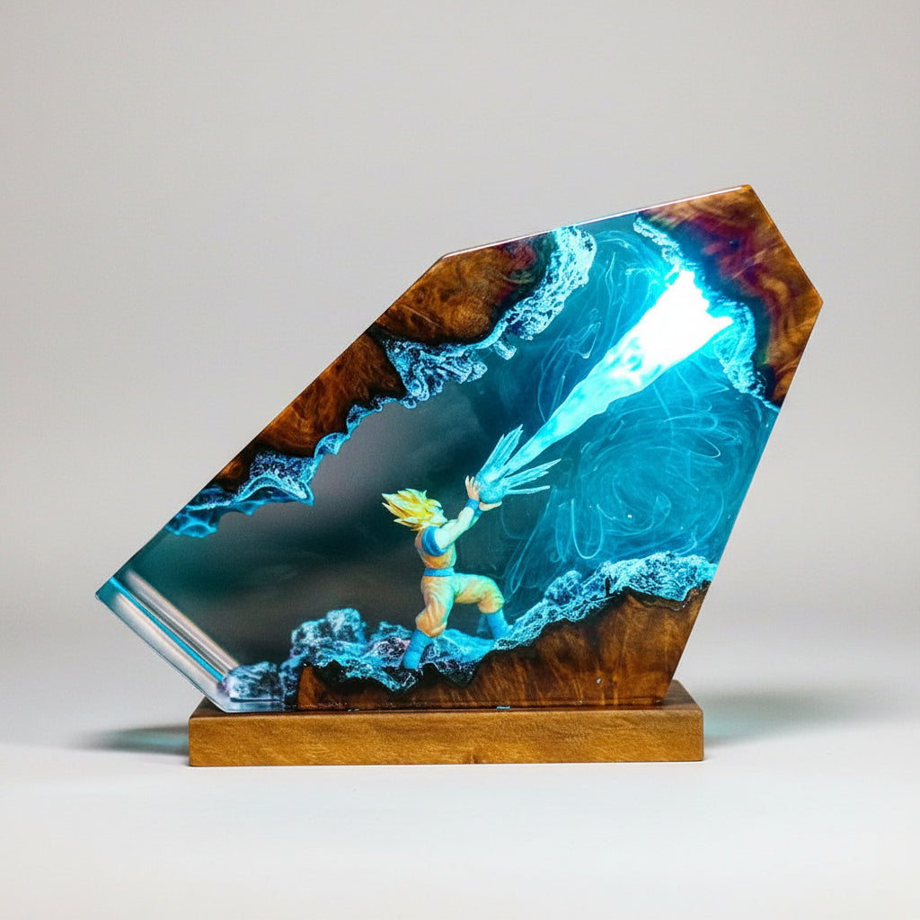 dragon ball z kakarot prism resin night light super saiyan goku led lamp anime desk decor gift – Prism Style