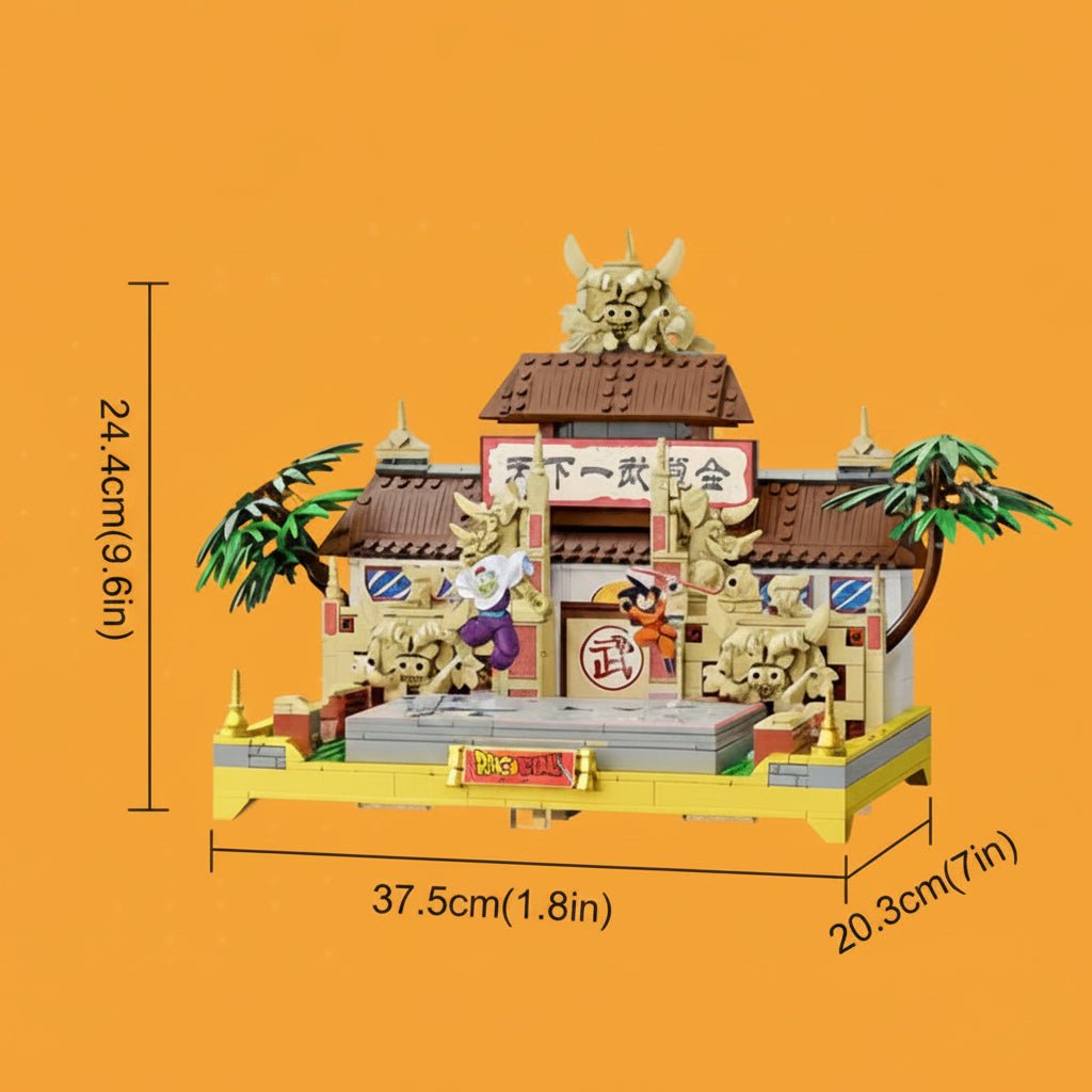 dragon ball model kit diorama sized for shelf and desk display anime building blocks world martial arts tournament