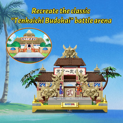 anime building kit for adults that builds the dragon ball tenkaichi budokai tournament stage diorama collectible