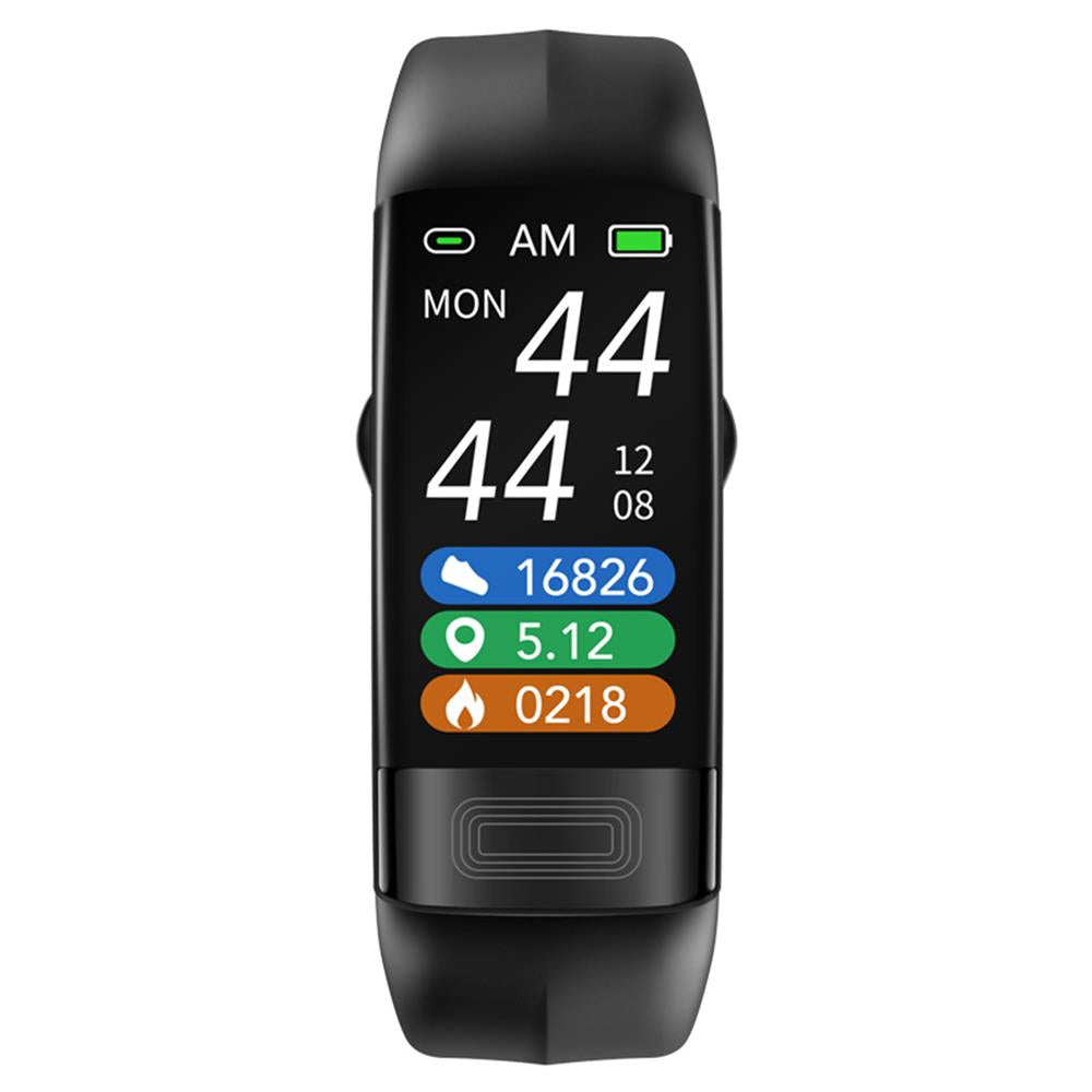 health monitoring bracelet with SpO2 blood oxygen, body temperature and sleep tracker, wellness gift for dad, Black