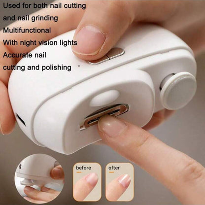 nail clippers for seniors and elderly, electric toenail trimmer with light for thick nails, easy grip cutter, Pink, Purple, White