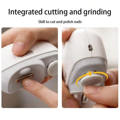 2 in 1 nail cutter and nail grinder in one unit, electric nail file for fingernails and toenails at home, Pink, Purple, White