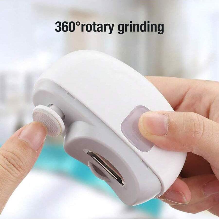 360 degree rotary nail polisher head, electric nail buffer for smoothing rough edges after trimming nails, Pink, Purple, White