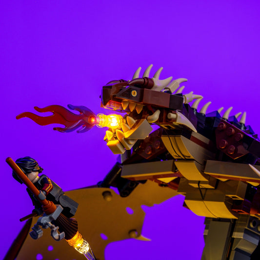 LED lighting bundle for Fantasy LEGO sets with USB and battery powered tool-free install for collectors