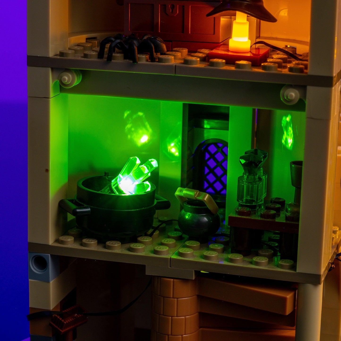 Fantasy LEGO LED upgrade pack with multiple coordinated kits for fantasy build collection display