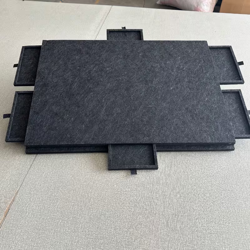 Felt surface puzzle board with drawer organizer and adjustable tilt angle for jigsaws – Dark Gray, Light Gray