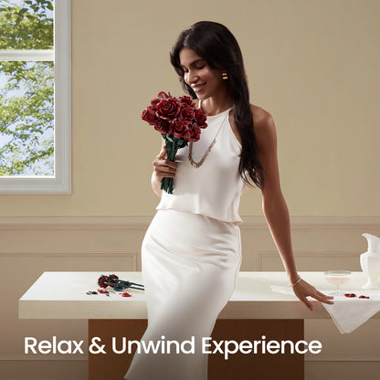 Flower building blocks bouquet set by Puzzloria with Burgundy Roses Bouquet for home decor