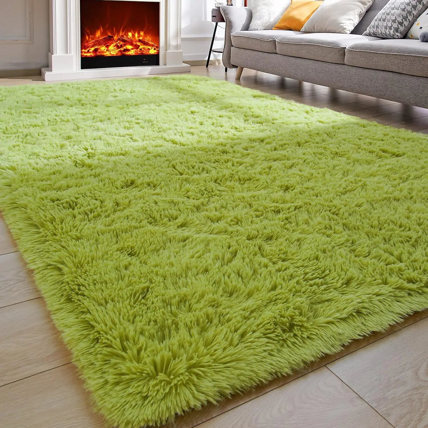 non-slip shag area rug grip dot backing hardwood tile laminate plush — 1764527736109_3, 1764527736109_4, 1764527736109_5