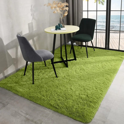 shag area rug color options cream black grey blue purple green pink white plush fluffy carpet bedroom living room home decor accent