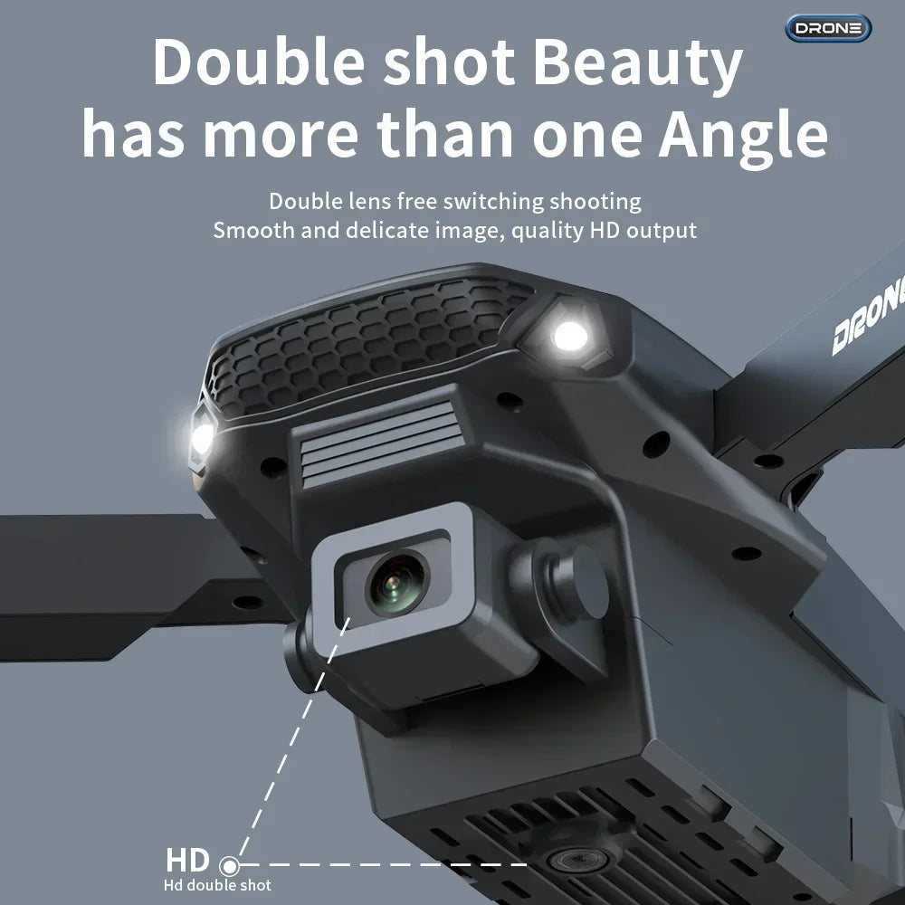 Close-up of a E88 foldable RC drone with 4K HD camera WiFi FPV quadcopter and carrying case