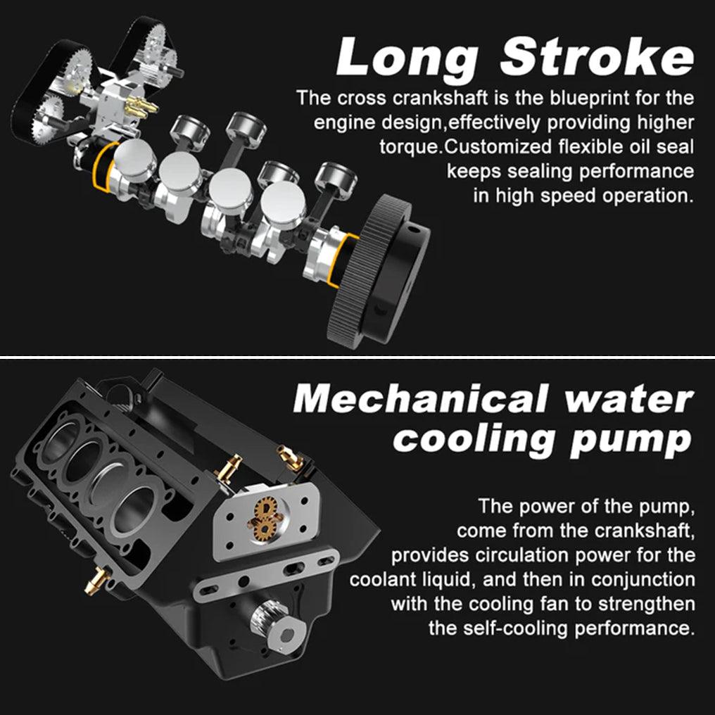 Puzzloria™ | DIY V8 Engine Model That Run 28cc Gasoline/Nitro Engine KIT FS-V800 - Puzzloria