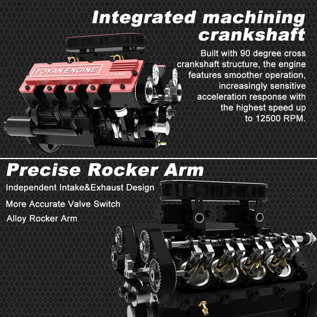 Puzzloria™ | DIY V8 Engine Model That Run 28cc Gasoline/Nitro Engine KIT FS-V800 - Puzzloria