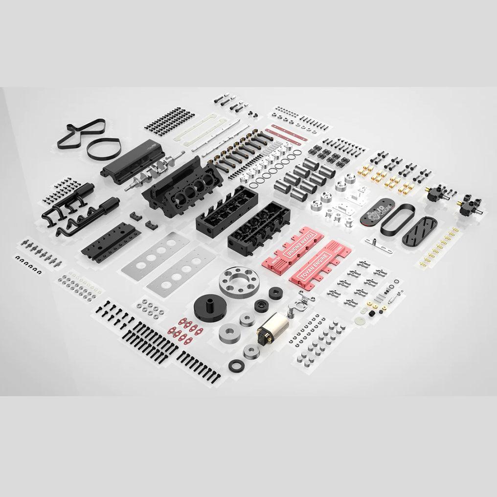 Puzzloria™ | DIY V8 Engine Model That Run 28cc Gasoline/Nitro Engine KIT FS-V800 - Puzzloria