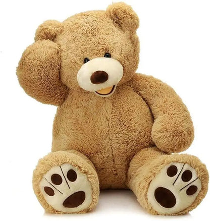 Giant premium plush teddy bears collection in white and brown - perfect cuddly companions for comfort and décor