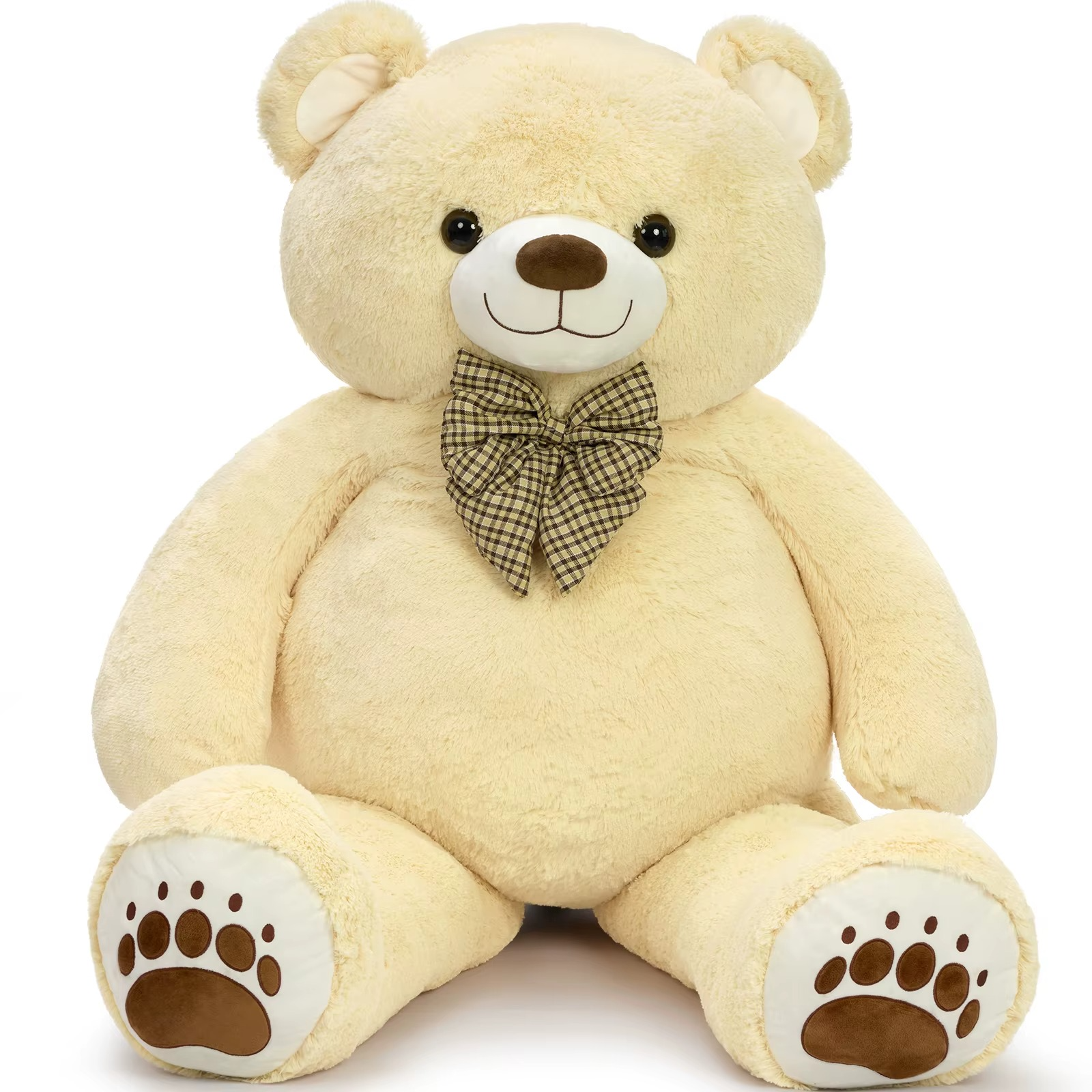 Giant Teddy Bear 6 Feet Big Footprints Plush Stuffed Animals Life Size Large Teddy for Girlfriend Wife Children Teddy-Bear_6ft-Yellow