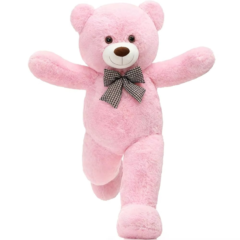 Giant Teddy Bear 4 Feet Big Footprints Plush Stuffed Animals Life Size Large Teddy for Girlfriend Wife Children Teddy-Bear_4ft-Pink-2