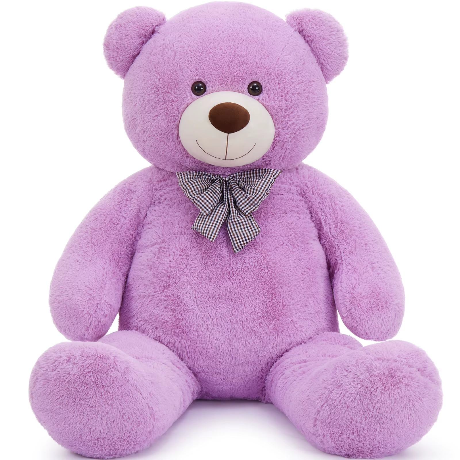 purple teddy bear 72 inch plush stuffed animal clean hero shot giant life size gift for girlfriend – Teddy-Bear_5ft-Purple