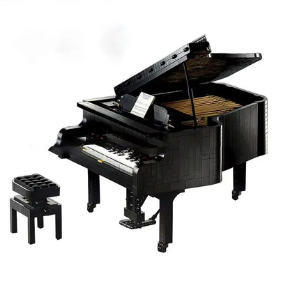 grand piano building brick set with bench music room display model