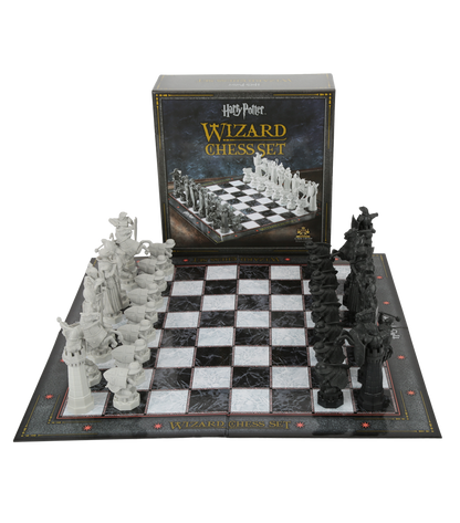 Harry Potter Wizard Chess Set 32 pieces Philosopher's Stone Final Challenge replica with folding board and storage bags