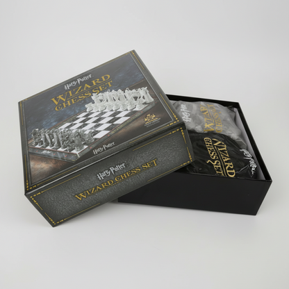 Harry Potter Wizard Chess Set 32 pieces Philosopher's Stone Final Challenge replica with folding board and storage bags