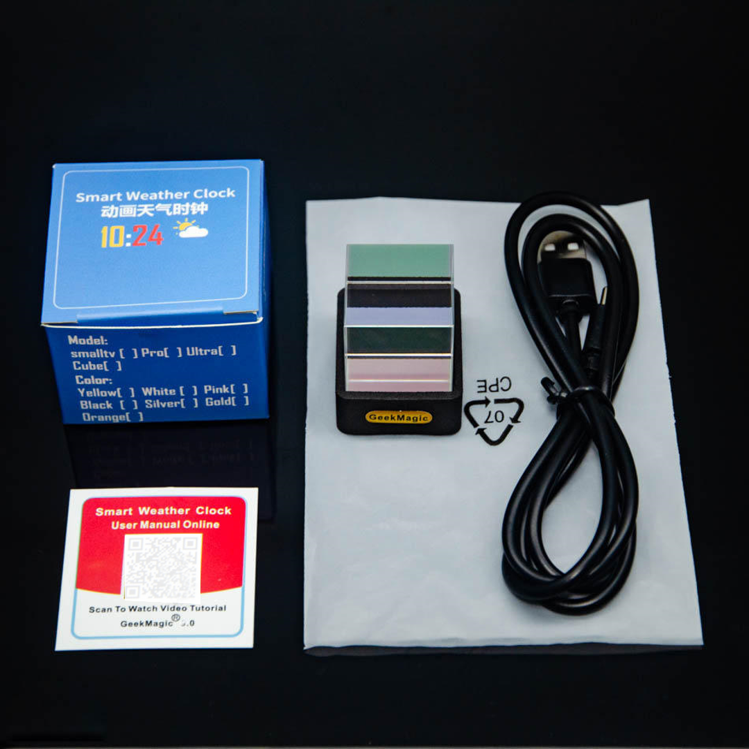 hologram cube display unboxing packaging contents user manual usb cable color swatches wifi smart photo frame