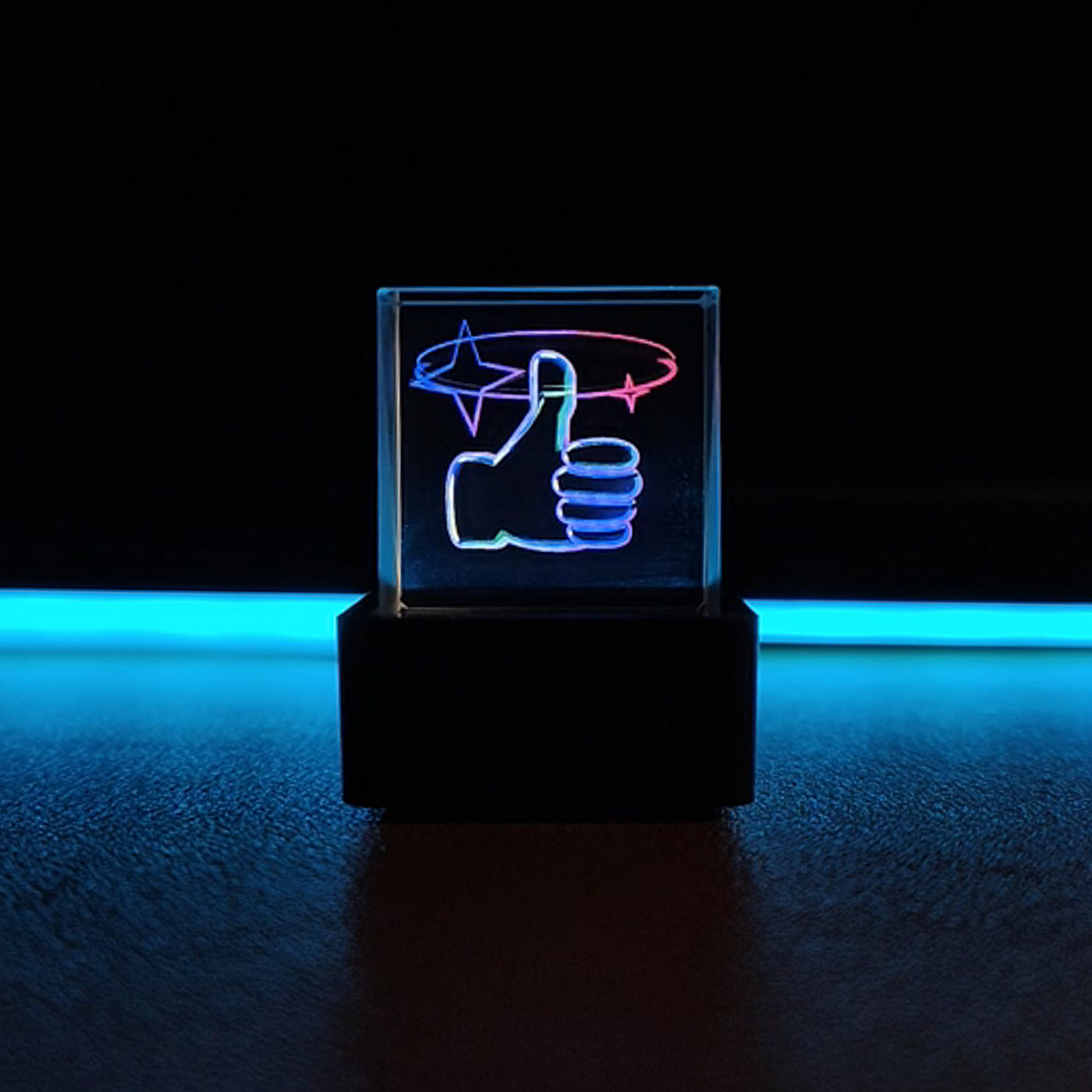 hologram cube display ufo space scene 3d holographic projector cube for sci fi fans and bedroom decor