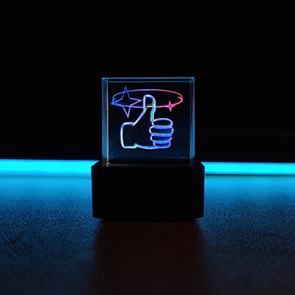 hologram cube display ufo space scene 3d holographic projector cube for sci fi fans and bedroom decor