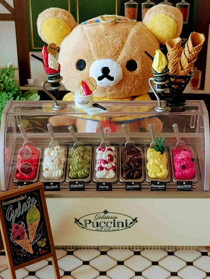 miniature ice cream parlor dollhouse diorama 1:12 gelato shop set tiny food collectible display piece