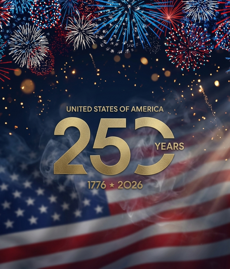 Independence Day flash sale banner with red white and blue fireworks, 4th of July deals on 3D puzzles and model kits at Puzzloria