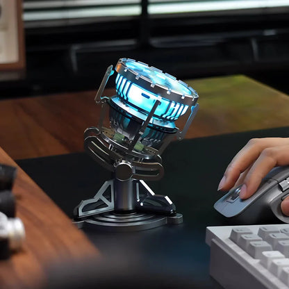 iron man arc reactor MK3 LED desk lamp home office workspace marvel decor tony stark fan setup ambient blue light