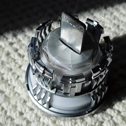 iron man arc reactor MK3 palladium plate inserted close-up marvel collectible chest lamp detail tony stark replica