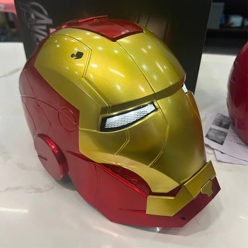 Iron Man Helmet Mark V MK46 Wearable Electric Cosplay Mask Auto Open Close LED Eyes Sound for Marvel Fans