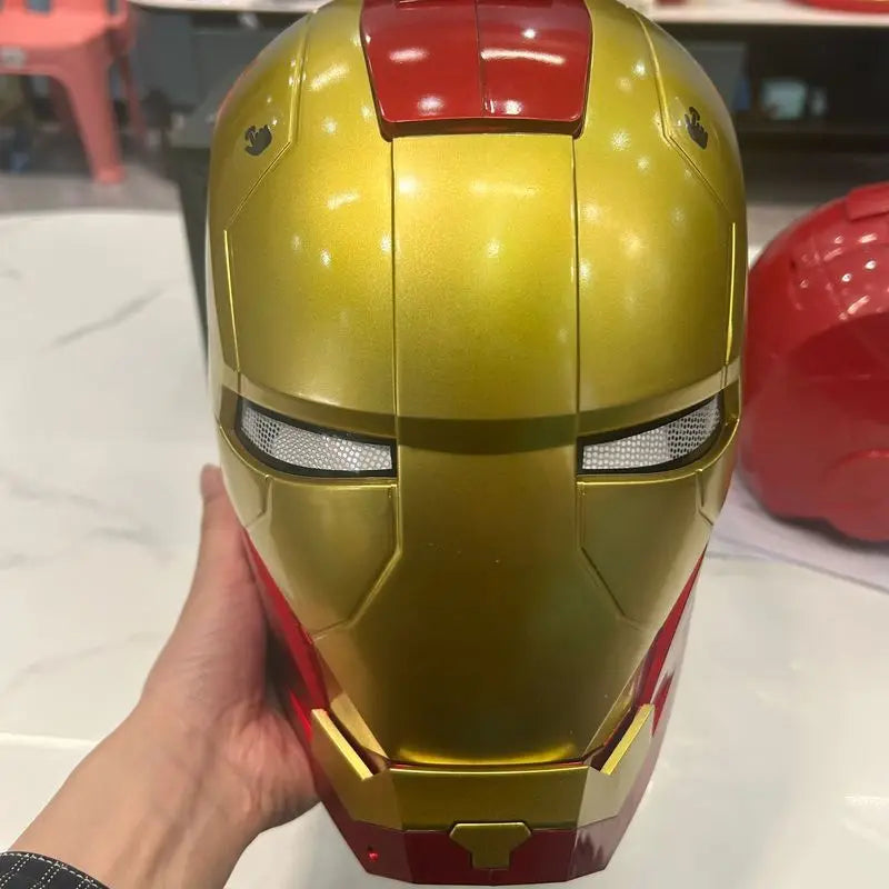 gold iron man mark 46 helmet 1:1 wearable cosplay mask marvel avengers civil war replica for adult fan gift Gold