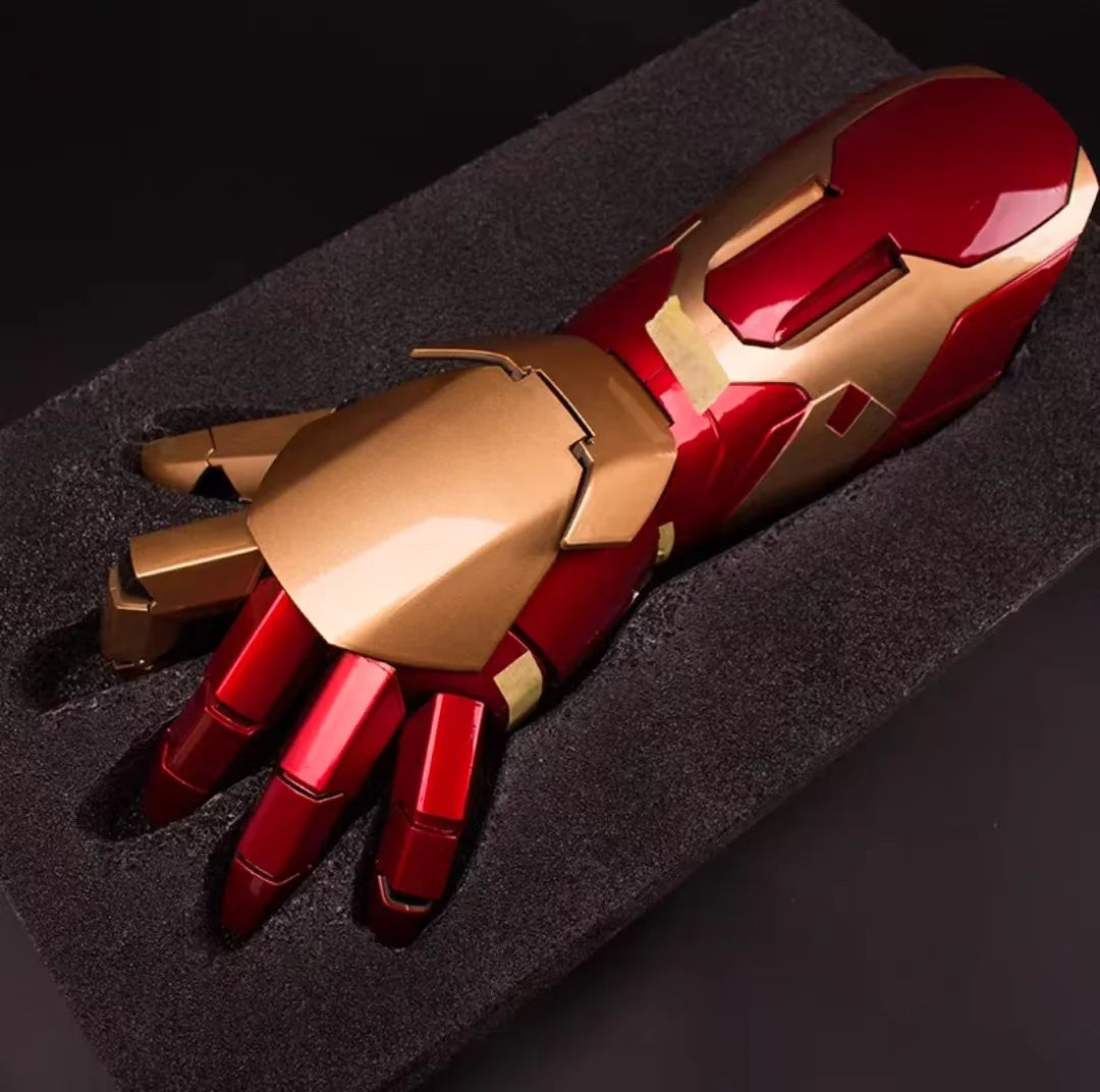 iron man mk42 wearable arm armor gauntlet cosplay costume led light convention photography prop Right Arm, Left Arm