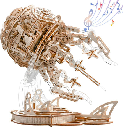 Puzzloria | Enchanted Aurora Jellyfish Music Box 3D Wooden Puzzle