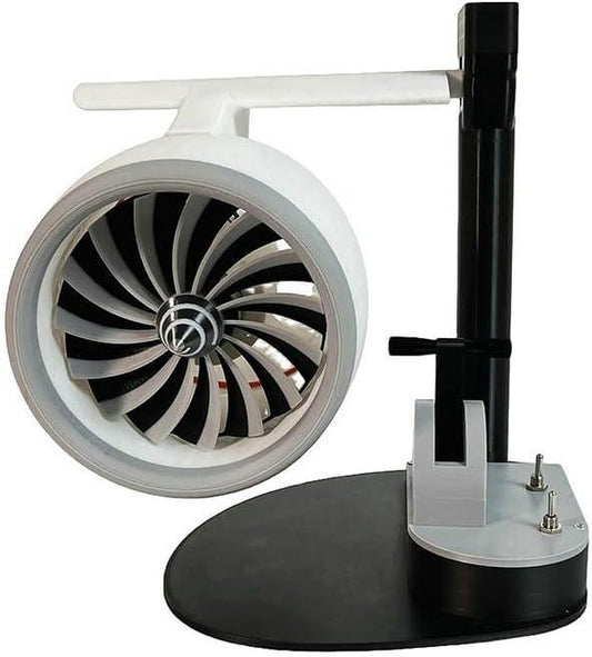 jet engine humidifier fan 3D printed turbofan desk model with spinning blades, aviation gift for pilots Red, Blue