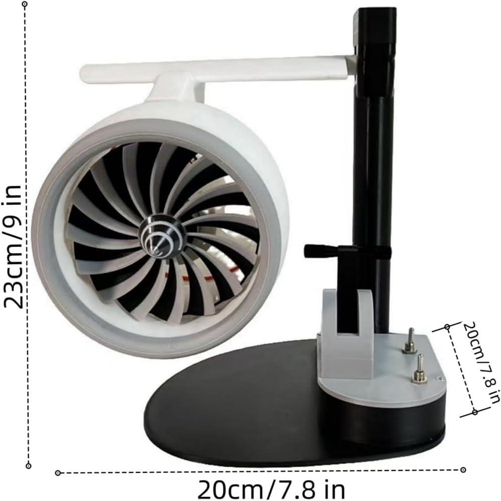 jet engine humidifier fan dimensions 20 x 23 cm turbofan desk model size chart for desk setup Red, Blue
