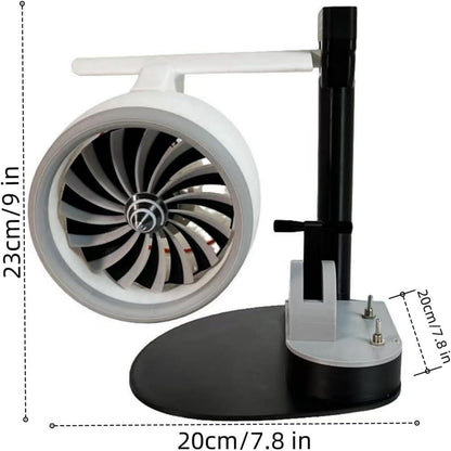 jet engine humidifier fan dimensions 20 x 23 cm turbofan desk model size chart for desk setup Red, Blue