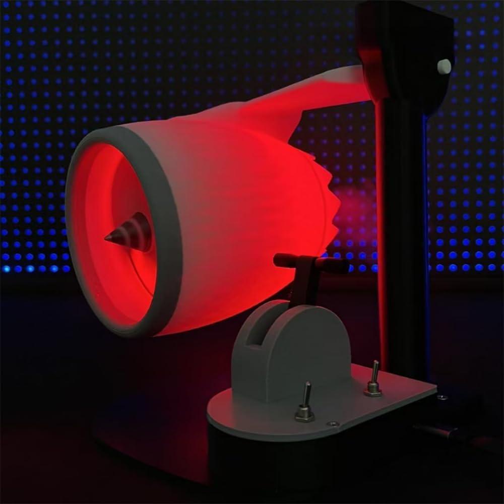 turbofan engine night light with warm cockpit glow, jet engine desk humidifier for aviation enthusiasts Red