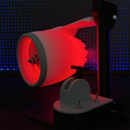 turbofan engine night light with warm cockpit glow, jet engine desk humidifier for aviation enthusiasts Red