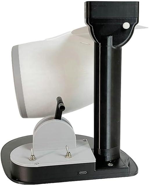 jet engine fan rear stand with USB port detail, 3D printed desktop humidifier build quality view Blue