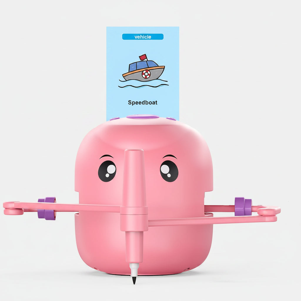 Best Educational Drawing Robot for Kids 3-8: Screen-Free, Creative, & Skill-Building STEM Toy Pink Green