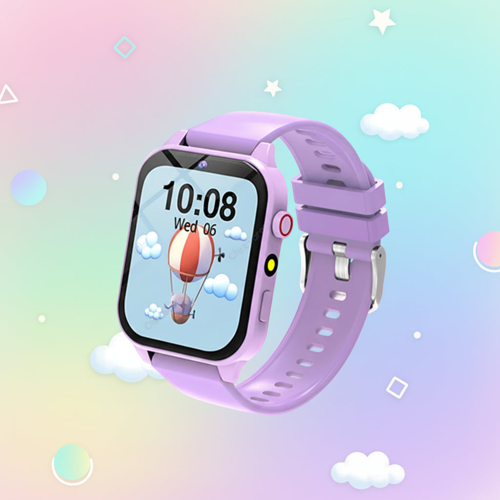 cute kids game smart watch with 18 games and camera touchscreen wrist watch birthday gift for girls who love gadgets Pink, Black, Blue, Purple
