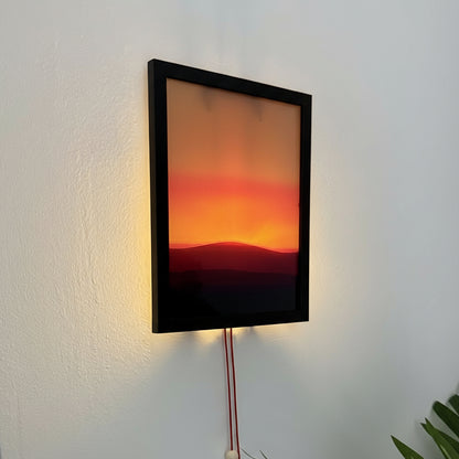 Kinetic sunrise sunset hand pulled wall lamp with adjustable dual rope control - premium bedroom night light